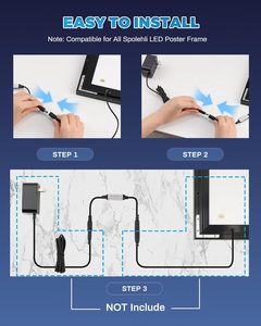 Aluminum Frame Magnetic LED <b>Light</b> <b>Box</b> Display Wall Mount <b>Advertising</b> Lightbox Signs with Remote Control and Dimming - Product Image 4