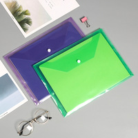 Cubierta de documentos de Pvc A4, papelería de oficina, tamaño transparente con barra deslizante transparente, carpeta de archivos de plástico con solapa rosa, venta al por mayor