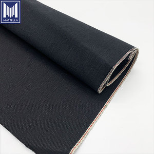 Colore nero giapponese cimosa 14oz peso medio Vintage Denim Jeans all'ingrosso tessuto per gli uomini primavera autunno giacche giubbotti - Product Image 1