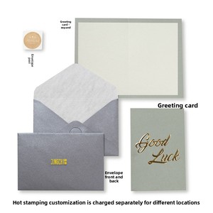 Carte de remerciement personnalisée pour entreprise, carte de vœux simple pour Thanksgiving, en papier d'art, estampée à chaud, pour la reconnaissance du personnel, message d'anniversaire - Product Image 3
