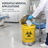 Sacs à déchets médicaux 100% HDPE vierge, sacs poubelles pour risques biologiques, impression personnalisée pour usage hospitalier