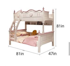 Cama Infantil de Princesa Tipo Castillo Litera para Niña Juego de Muebles para Dormitorio de Niñas en Rosa con Tobogán - Product Image 5
