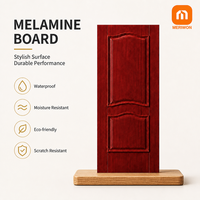 Panneau décoratif en mélamine MDF personnalisé, grain de bois, imperméable, résistant à l'humidité, ignifuge, pour usine de portes
