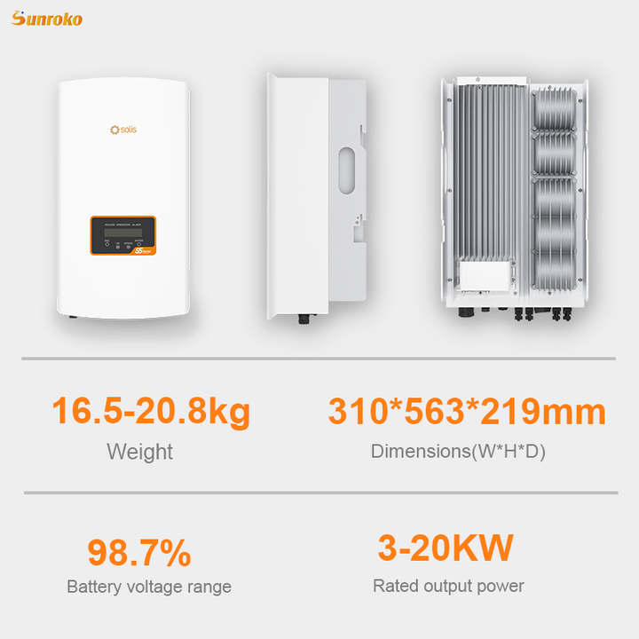 Solis on Grid Three Phase Inverter 3000W 5Kw 8Kw 10Kw 12000W 20Kw Low ...