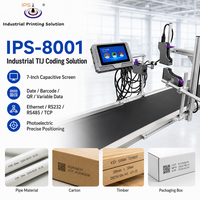 Máquina de Codificación TIJ IPS-8001 CE, Impresora de Inyección de Tinta Térmica de Múltiples Cabezales para Impresión de Fecha, Código de Barras, QR y Datos Variables
