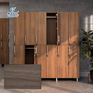 Kangnova Commercial <strong>Woodgrain</strong> HPL Locker-Fire Heat Resistant Waterproof 3 Compartment <strong>Wall</strong>/Partition Mount Minimalist Design - Product Image 3