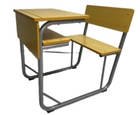 Ensemble chaise et bureau d'école au design moderne, mobilier commercial en bois pour appartement