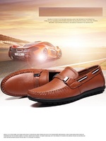 Mocassins souples pour hommes Chaussures de conduite grande taille en cuir véritable Bateaux Mocassins pour hommes