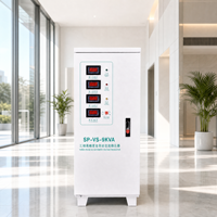 Stabilisateur de tension triphasé durable 9 kVA 380 V, régulateur de puissance automatique avec matériau ignifuge pour usage en atelier
