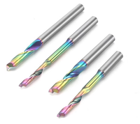 Fraise en bout CNC à 1 cannelure revêtue de carbure monobloc DLC pour aluminium ODM OEM personnalisable