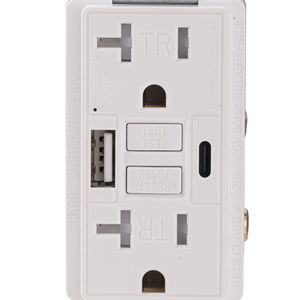 Prix de gros pour BAREP 20A <span class=keywords><strong>GFCI</strong></span> Self <span class=keywords><strong>Test</strong></span> Inviolable Décorateur Duplex <span class=keywords><strong>Outlet</strong></span> avec USB Type a et C, Wall Pate Inclus - Product Image 1