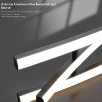 Lustre minimaliste pour restaurant, table à manger, design noir, LED de luxe, luminaire suspendu à intensité variable avec télécommande