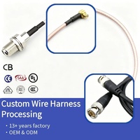 Arnés Coaxial RF RG178 SMA-MCX y BNC-M12 Personalizado, Impermeable, para Automóviles, IoT, Dispositivos Industriales y Marinos