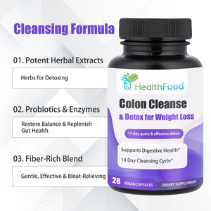 Cápsulas de Limpieza de Colon de Alta Calidad con Corteza de Cascara Sagrada, Favorecen la Salud Digestiva, Desintoxicación para la Pérdida de Peso, Cápsulas Limpiadoras - Product Image 3