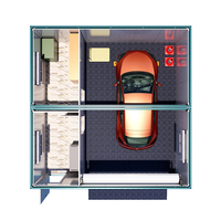 Garage Conteneur Préfabriqué Double en Acier de 6m, Mobile et Personnalisable, Isolé, de Luxe, en Kit, pour Climat Froid, Moderne, Vente en Gros