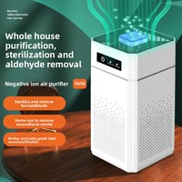 Purificateur d'air compact de bureau alimenté par USB, ions négatifs, élimination du formaldéhyde, commande tactile, faible consommation <18W, fonctionnement silencieux pour