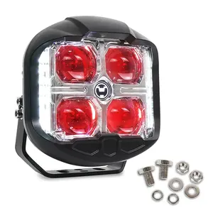 OVOVS Off Road Spot Lamp 1 Pcs DRL Turn Signal 6 Inch LED Side Shooter Auxiliary Light for Car ATV UTV SUV Jeep Suzuki
