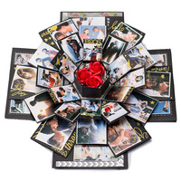 Boîte Cadeau Surprise Tanabata Fête des Mères, Boîte Explosive Créative Faite à la Main, Album Photo DIY, Boîte Vide pour Photos