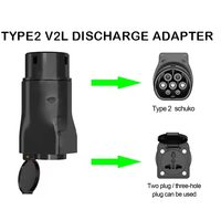 Adaptateur V2L pour véhicule mobile, décharge latérale, V2H vers la maison, adaptateur de type 2 pour véhicule-charge, adaptateur de décharge EU