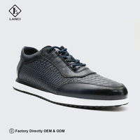 Fabricants de chaussures LANCI en Chine pour hommes, chaussures en cuir véritable, baskets personnalisables, design de luxe, baskets avec logo personnalisé