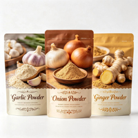 Sachet Doypack personnalisé refermable avec fermeture éclair pour l'emballage de poudre d'ail, d'oignon et de gingembre, qualité alimentaire, pour épices et assaisonnements