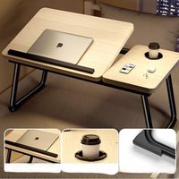 Table d'appoint pour ordinateur, relevable et pliable, pour chambre à coucher, maison, étudiant, table d'écriture, table d'étude paresseuse pour dortoir