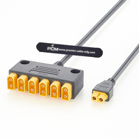 Câble répartiteur de distribution d'alimentation XT60 mâle-femelle à 6 ports pour panneau solaire RC FPV, générateur, station d'alimentation portable