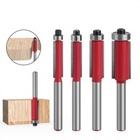 Pisau Frais Baja Tungsten Empat Bilah 1/4 Handle untuk Pengerjaan Kayu, Pemangkasan, Pembentukan Sudut, Penyegelan Tepi, Model 6 Bilah