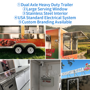 Trailer Makanan Lengkap dengan Peralatan Dapur Mobile untuk <span class=keywords><strong>Burger</strong></span>, Pizza, BBQ, Taco, dan Hot Dog Jajanan Jalanan - Product Image 6
