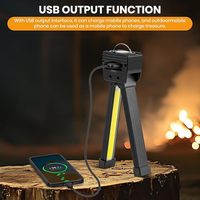 Tragbare 180-Grad-Klappbare Magnetische LED-Fitnesslampen-USB-Aufladbare Arbeitsleuchte mit Haken zum Positionieren, Reparieren und für Notfälle