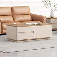 Table basse de bureau moderne en bois avec tiroir de rangement, meuble d'appoint multifonctionnel, design minimaliste et écologique