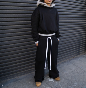 Sudadera Personalizada de Alta Calidad, Corte Holgado y Recortado, 100% Algodón, con Doble Capucha <span class=keywords><strong>Grande</strong></span> - Product Image 2