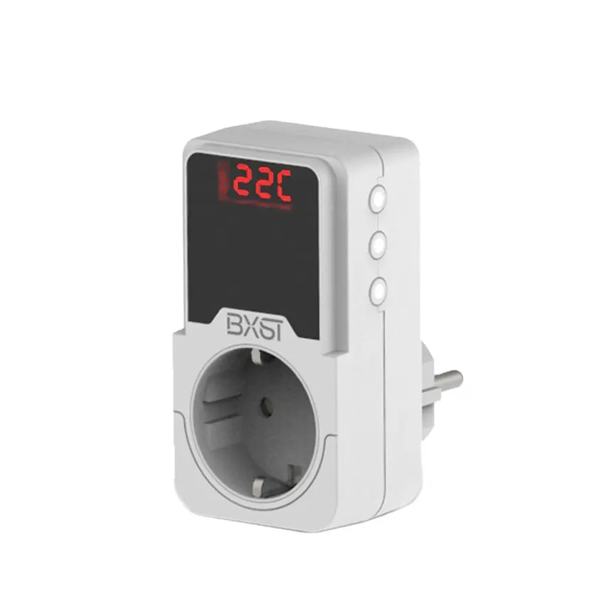 BXST V099-G-D 220V akıllı buzdolabı çamaşır makinesi gecikmesi ayarlanabilir alman priz ev voltaj dalgalanma koruyucusu