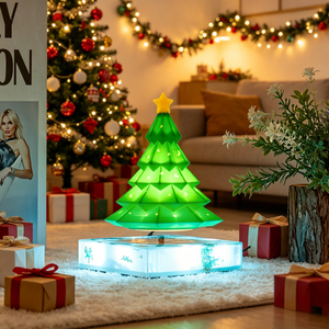 HCNT Magnetic Levitating Tree <b>Lamp</b> Holiday Decoration 360° Rotation Floating Tree Table <b>Lamp</b> For Christmas Gift - Product Image 2