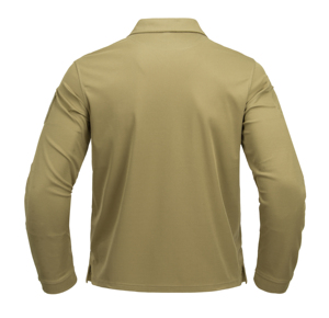 DF25 <b>Khaki</b> Quick Dry Tactical Long Sleeve Polo Shirt Style Lapel <b>Top</b> Outdoor Sports Wear Wholesale - Product Image 2