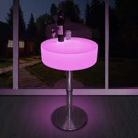 Table de cocktail à LED Table de bar à couleurs changeantes RVB avec contrôle pour discothèque Lounge Home Bar