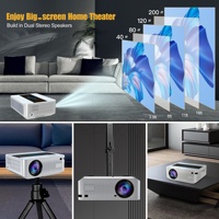 Projecteur intelligent Android X1 PRO le plus récent, décodage OEM ODM pris en charge, projecteur LCD pour la maison et le bureau, LED gris