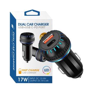 سيارة عالمية لهاتف 15 شحن سريع مع شاحن من النوع C شاحن بمنفذ مزدوج للسيارة - Product Image 4