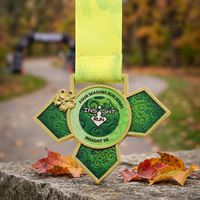 Médailles de marathon personnalisées en usine, en alliage de zinc émaillé, avec pulvérisation de couleur 3D, série de courses quatre saisons, médailles de récompense pour la course à pied 5k