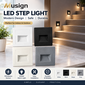 Lámpara de Pared LED Moderna para Escaleras, IP65 Impermeable, Interior y Exterior, 3W, Luz Blanca Cálida, para Pasillos, Balcones, Baños, Hoteles - Product Image 1