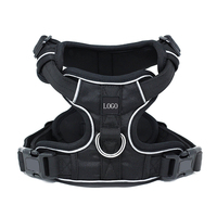 Harnais pour chien de qualité supérieure, durable, robuste, tactique, réglable, avec clip frontal, anti-traction, confortable