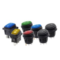 Interrupteur à bascule industriel étanche en forme de bateau 12V/24V/220V à courant élevé 20A, terminaison par broches IP65, durée de vie mécanique de 100 000 cycles