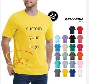 Sifot venta al por mayor logotipo personalizado de los hombres de color liso peso pesado camiseta de gran tamaño 230 GSM bordado recortado cuello redondo - Product Image 2