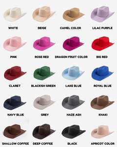 2023 Wintercollectie Western Witte Cattleman <span class=keywords><strong>Crown</strong></span> Fedora Hoed <span class=keywords><strong>Cowboy</strong></span> Wolvilt Chapeau Femme Cowgirl Fedora Hoed - Product Image 4