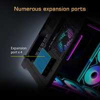 Lovingcool LCD Screen Display PC Gaming Case MATX Mid Tower Gamer Case Micro Desk Casing Tempered Glass Computer Cabinet Chassis