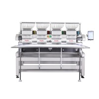Machine à broder automatique informatisée à grande vitesse, 4 têtes, 12/15 couleurs, pour casquettes, t-shirts, vêtements plats, haute efficacité