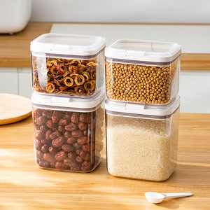 Organizador de Despensa Ecológico al por Mayor, Moldeado por Inyección, Caja de Plástico Transparente para Condimentos, Tapa Hermética, Rectangular, Múltiple - Product Image 3