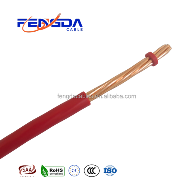 Single Core 6mm PVC Insulated Power Cable, Multi-Stranded Plain Annealed Copper, V-90 Compliant, AS/NZS 5000.1 Certified