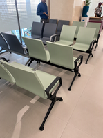 Chaise d'aéroport personnalisée, chaise d'attente en PU pour gare ferroviaire, banc de salon d'aéroport, chaise d'attente de réception pour aéroport