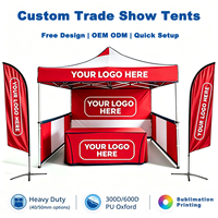 Tente de camping et de salon professionnelle personnalisée avec logo, imperméable, 3x3m/10ft, structure en aluminium, tissu Oxford 420D, gazebo industriel et commercial